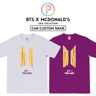 [Adult/Kid] BTS x McDonalds McD Tee Baju T-shirt Bangtan Boys Army Korean Idol Kpop Custom Name Nama