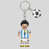 GANTUNGAN Lionel Messi LEGO Keychain | LEGO Lionel Messi Keychain | Soccer Series