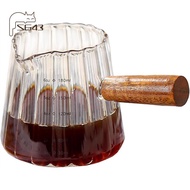 Wooden Handle Coffee Cup Espresso Accessories Espresso Accessories Milk Frother Glass Cup