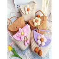 handbag kids girl handbag kids girl cute Beg tenunan wanita 2025 beg jerami segar musim panas baru b