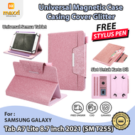 Samsung Tab A7 Lite 8.7 2021 T220 T225 Tablet Casing Case Glitter Magnet Cover Universal