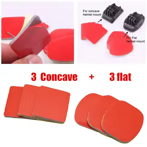 6pcs Double Sided Adhesive Sticker For GoPro 13 12 10 Insta360 DJI Osmo Action Camera Flat Curved Su