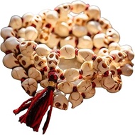 Skull necklace Garland - Goddess Kali Mund Mala - 54 Hand carved Skull beads - Hindu goddess Mahakal