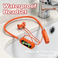 Bass Headphones Neck-mounted Waterproof Stereo Bluetooth Earbud 5.3 Wireless