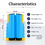 Portable & Retractable Ping Pong Net / Table Tennis Net / Ping Pong Bat Set