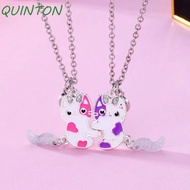 QUINTON Best Friend Magnetic Necklace, Cartoon Animals Alloy Cartoon Pendant Necklace, Cute Electrop