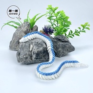 รูปปลาฉลาม 3D พิมพ์แบบเคลื่อนที่ได้ รูปปลาฉลามไฟฟ้าแบบยึดติดกันได้ ของเล่นโมเดลตกแต่งฉากแบบเคลื่อนที