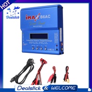 For  B6AC 80W RC Balance Charger+ Cable Digital Li-Ion LiFe Nimh Nicd PB Lipo Battery Discharger EU 