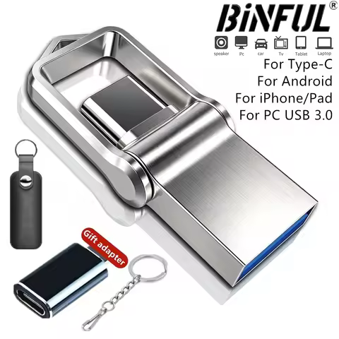 Mini 512GB OTG USB Flash Drive USB 3.0 Type C For iPhone iPad 32G 128GB 256GB Pendrive Samsung Andro
