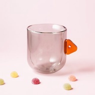 Candy Mug拼接雙層玻璃杯-橘子A