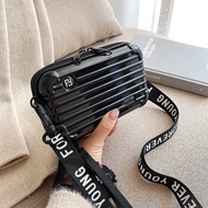 [Cocoa Sauce] PC Female Bag Hard Shell Cosmetic Bag Mini Toiletry Bag Bag Crossbody Storage Small Sq