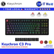 Keychron C3 Pro 8K QMK Wired Mechanical Keyboard RGB Hot-Swappable (Red/Brown/Banana Switch) | itw
