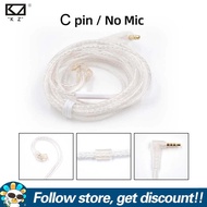 KZ Earphone Cable With QDC/S/C/B Pin High Purity Silver-plated Flat Replacement Headphones Wire Upgr