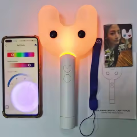 New kpop nj lightstick with hand lamp bluetooth gidle concert hiphop party nj light stick fluorescen