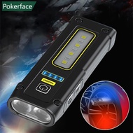 POKERFACE NEW Design Super Bright LED Source Work Lamp with Magnet Alarm SOS Key Chain Power Bank Wa