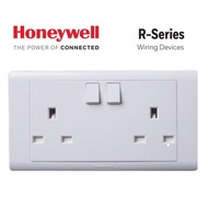 (SG Seller) Honeywell 13A 2 Gang Switched Socket R-Series Rocker Switch| White Colour