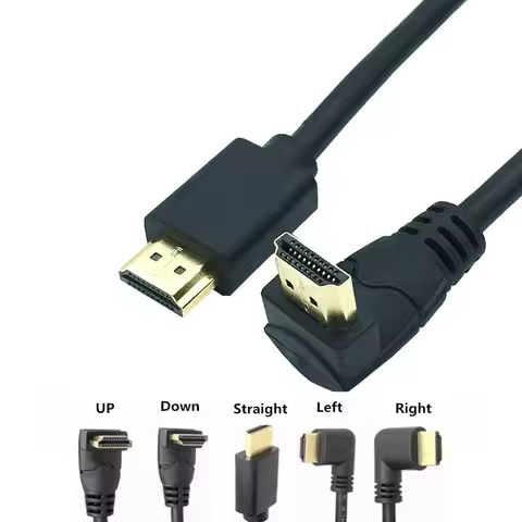 4K HDTV 2.0 Cable 90/270 Degree Angle Type A Male to Female Cable 2K*4K 0.15M 0.6M 1.8M 1080P 3D for
