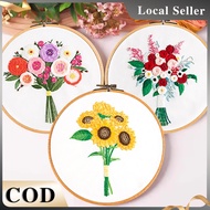20CM Embroidery Kit DIY Fabric Embroidery Kit Set Needlework For Beginner- Cross Stitch Set