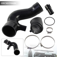 Upgrade Turbo Inlet Elbow Intake Kit CNC Aluminum Black Silicone Hose For Golf 8R GTI Tiguan R Audi 