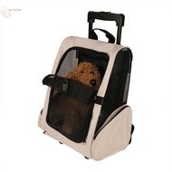 【Dream Pet Family】 Ready Pet Trolley Bag For Dog With Wheel Travel Pet Bag Trolley Case Back Dog Out