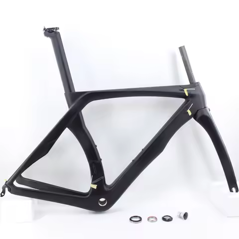 Newest RBK All Black 700C Racing Road Bike T1100 3K Full Carbon Fibre Bicycle Frame Fork+Seatpost+Cl