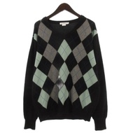 Sweater cashmere black argyle Direct from Japan Secondhand