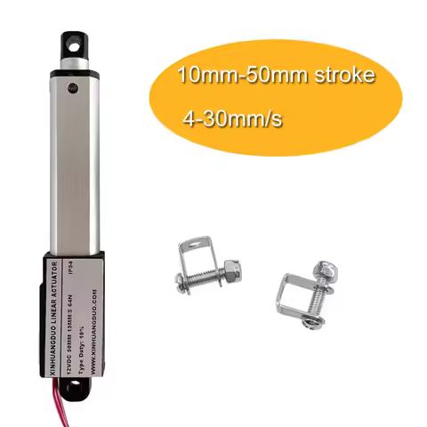 6V 12V Micro-Linear Actuator 10mm 21mm 30mm 50mm Stroke 30N 60N 90N 150N Motor Electric Waterproof A