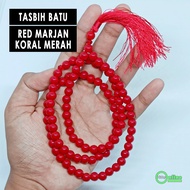 MERAH Tasbih BATU RED MARJAN/RED MARJAN/RED Coral 8MM 99 ORIGINAL Points