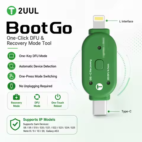 2UUL BootGo One-Click D-FU & Recovery Mode Tool for Repairing Phones, IPads Computers One-Click DFU 