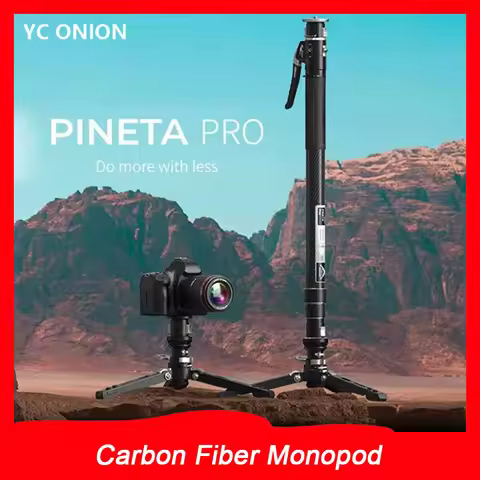 YC Onion Pineta Pro Carbon Fiber Monopod with Pedal Base Lightweight Travel Monopod Quick Release Pl