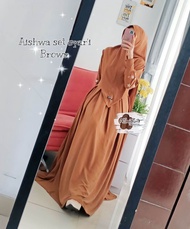 Gamis aishwa set syari Athata / gamis Athata by dzee bahan crinkle premium
