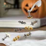 LILY 2PCS 20x7.3mm Matted Gold/Antique Silver Plated Spacer Beads Alloy Vajra Bell Pendant For Diy J