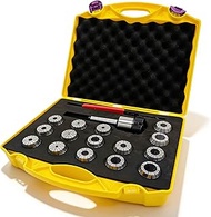 MT3 Shank ER40 Chuck with 15 PCS Collets and Wrench Set, 1/8 inch - 1 inch by 16th, Fit for CNC Engr