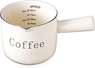 Maxdot 1 Pack Espresso Shot Cups,Ceramic Expresso Measuring Cup with Handle and V-shaped Mouth,3oz /