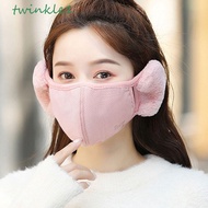 TWINKLE1 Earmuffs Mask, Cotton Thermal Earflap Wrap Mask, Breathable Windproof Dustproof Half Face Mask Winter Mask Riding