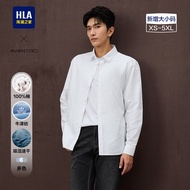 New Fashion Oxford Cloth Long Sleeve Cotton Shirt HLA Casual Style Spring Autumn Mens Clothing Stand