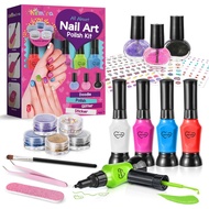 Shemira Nail Art Kit for Girls, Nail Polish Kit for Kids Ages 7-12 Years Old, Ideal Birthday Gift fo