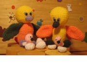 Famille oiseau amigurumi Janice Tudor