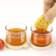 Salad Dressing Container To Go, 2.7 oz Glass Small Condiment Container with Lids, Dipping Sauce Cups
