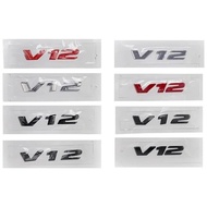 3d Chrome Black V12 Logo Letters Car Fender Emblem For Mercedes Benz Coil W220 CL 500 CL600 S600 V12