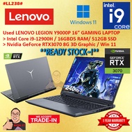 #LL238 USED LENOVO LEGION Y9000P Intel i9-12900H 16GB 512GB SSD NVIDIA RTX3070 8G Gaming laptop 4060