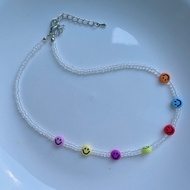 Handmade smiley face necklace