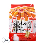 北田 蒟蒻糙米捲 牛奶  160g  3袋