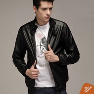 Original ProductCasual✺McJoden - STALLONE Men Bomber Jacket water resistant motorcycle Riding Casual leather jaket lelak