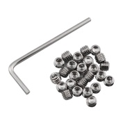 Set Skru Soket DGBRSM 25pcs 10-32 x 5/32" Keluli Tahan Karat Kepala Allen Hex Heksagon Set Skru Soke