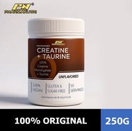 Halal Pharmanutri Creatine Monohydrate CMO200 + Taurine (250g) 50 servings 2 in 1 (Unflavor) vs One 