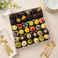 {JOEY Dessert Platter} Party Box Triple Combo #2 - Mini Brownies/Tarts/Puffs
