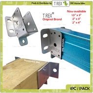 T Rex DIY C Channel Wall Mount Bracket / Roofing Awning U Connector Bracket / Tapak Besi C Channel
