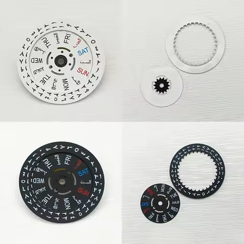 NH35 NH36 Arabic Date Wheel Dial Fits NH35 NH36 Automatic Movement Crown at 3.0H / 3.8H / 4.1H Ocloc