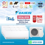 81Aircon【Daikin】R410A iSmile Series System 4 ( 5 Ticks )